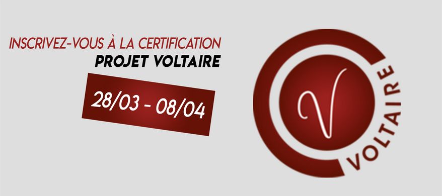 Inscription à la Certification Voltaire